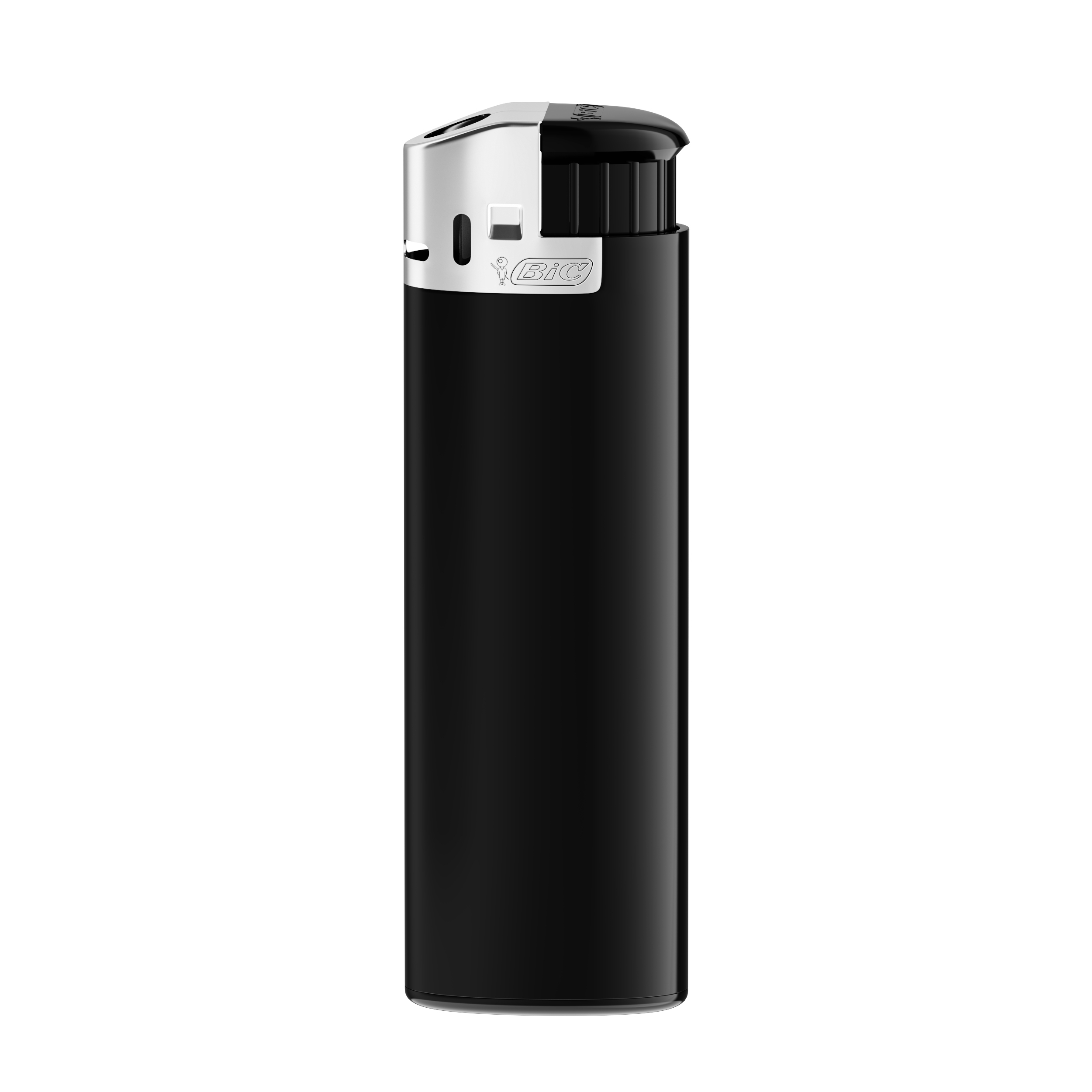 Briquet promotionnel BIC® J38 Chrome Hood Briquet + Bas + Bouton noir